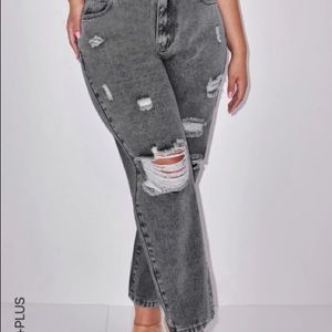 Grey Boyfriend jeans